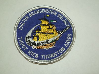 NASA Space Shuttle Endeavour Mission STS-49 Astronauts Iron On Patch Small