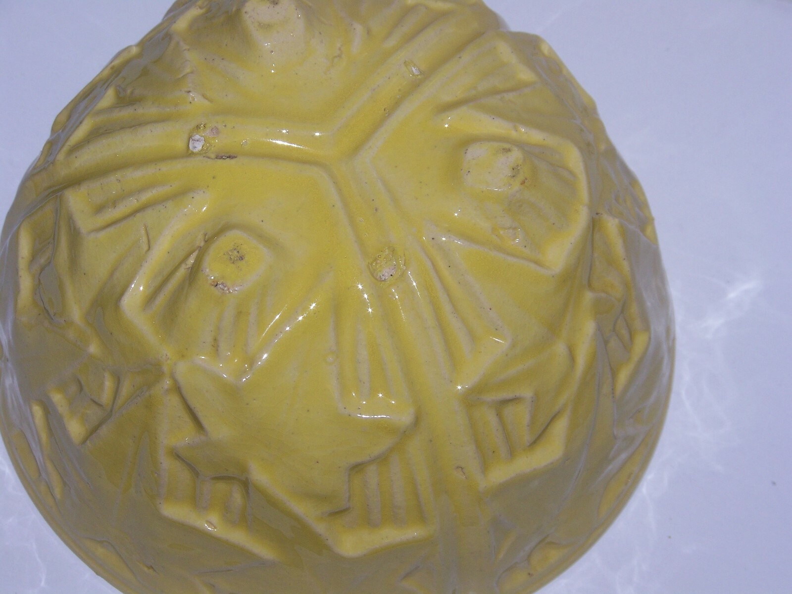 McCoy Art Pottery Yellow Ivy Hanging Basket Planter