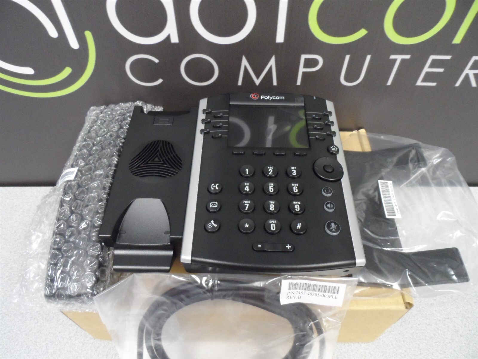 Polycom VVX410 PoE, GIG-E, Desktop Phone 2200-46162-025 VVX 410