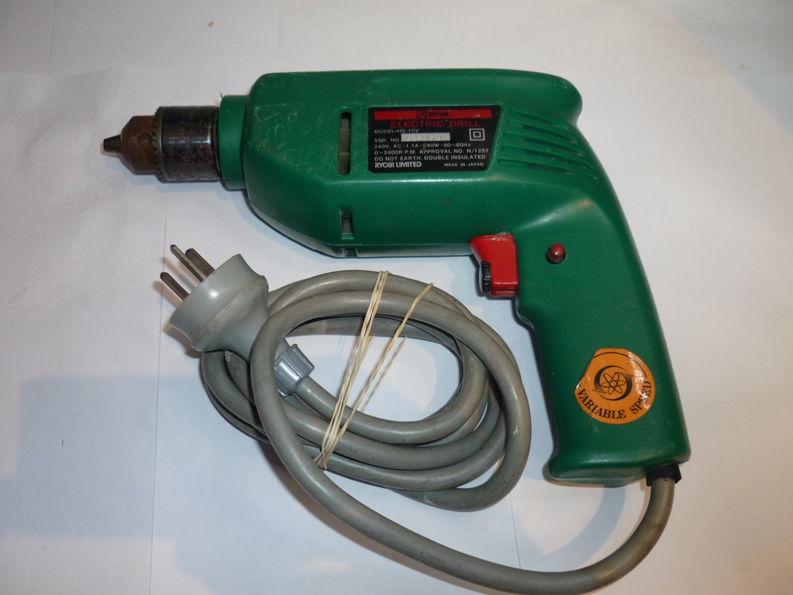 RYOBI ELECTRIC DRILL 240V MODEL: HD-10V MADE IN JAPAN - AU