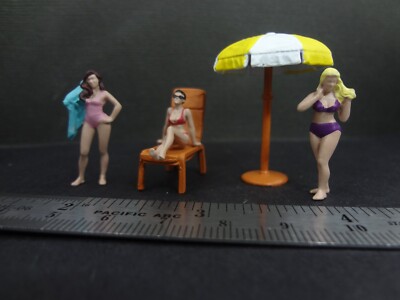1:64 Scale figure set Poolside girls Diorama Accessories -- trmc