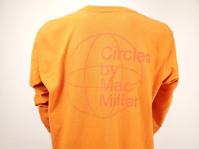 Authentic Circles by Mac Miller Take A Little Time Orange Long Sleeve Shirt LG