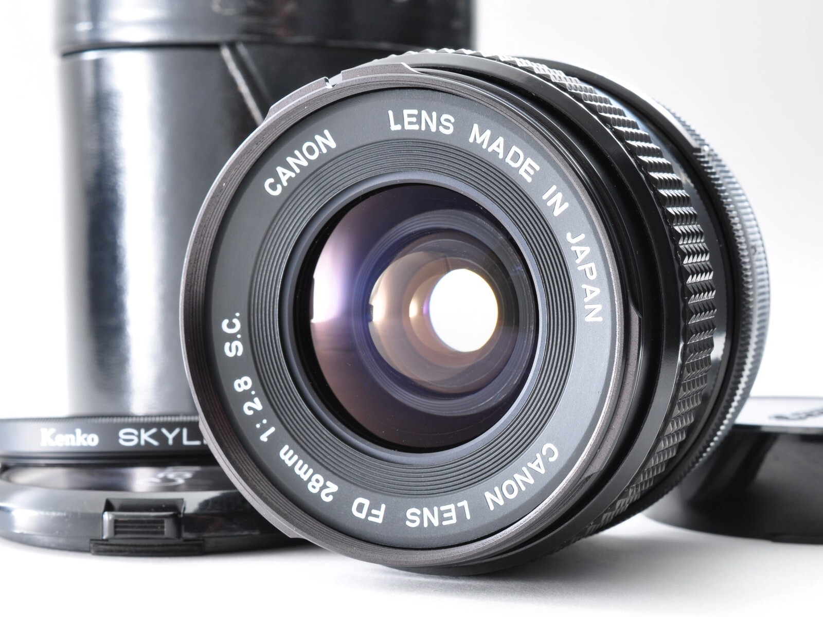 【L2266】 Canon A-1 + Canon FD 28 2.8 S.C Canon FD 28mm F/2.8 S.C. SC Wide Angle MF Lens w/Case
