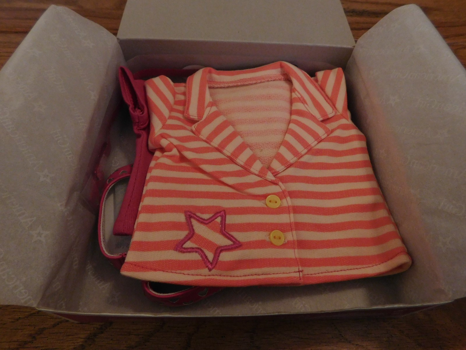 AMERICAN GIRL TRULY ME BRIGHT STRIPES OUTFIT NEW IN BOX FREE SHIPPING RETIRED