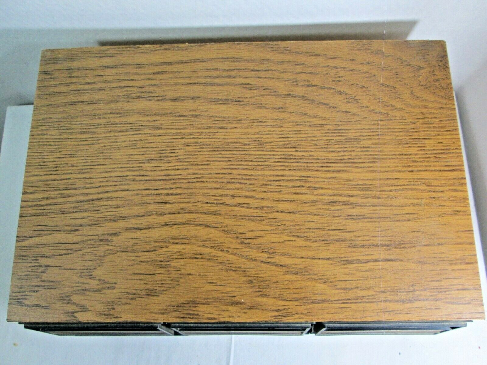 Vintage 70's Cassette Tape Storage Box Cases 3 Drawer 36 Tapes Lot of 2