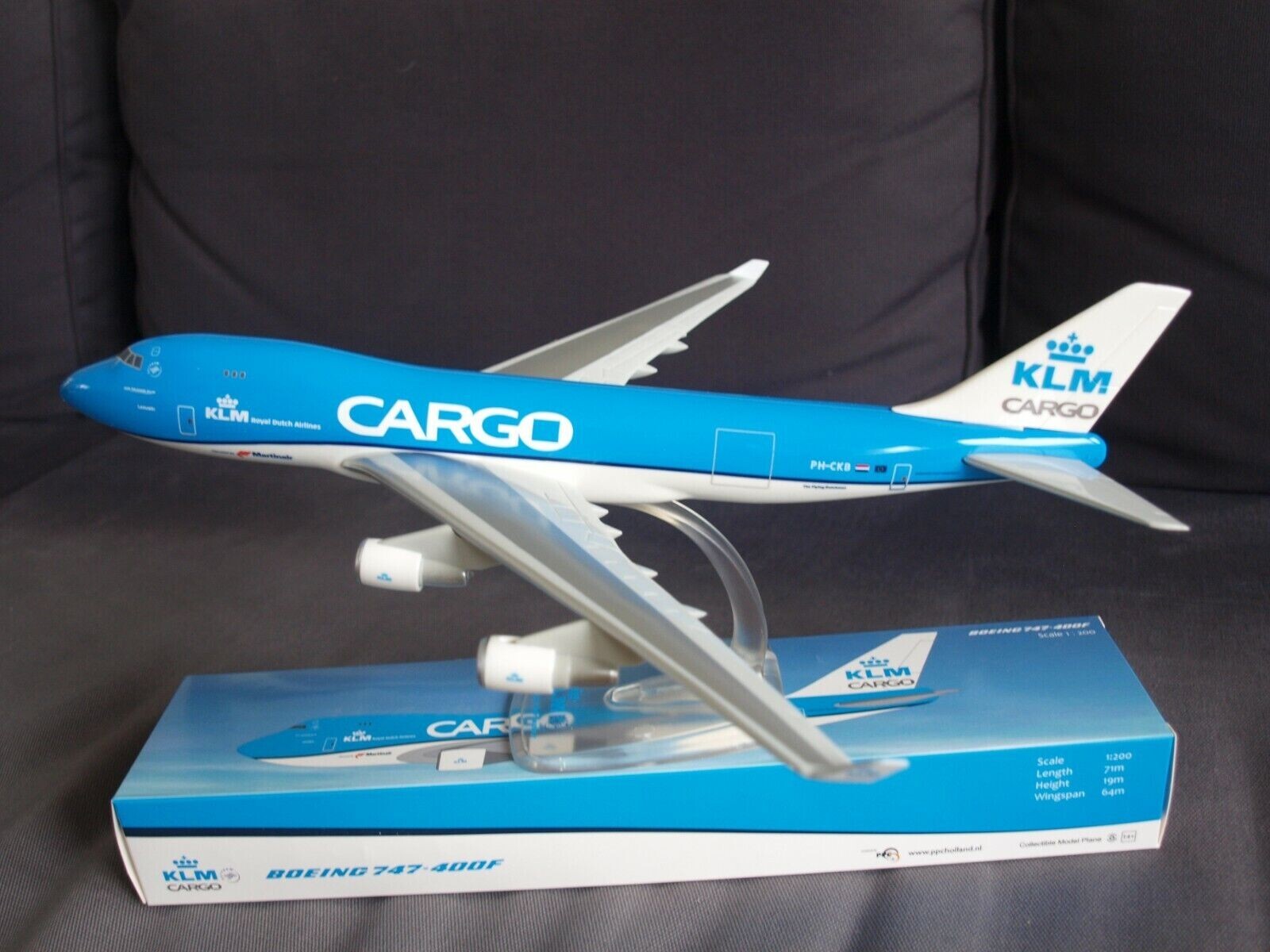 KLM CARGO B747-400ERF 貨物機模型　　　H KLM CARGO B747-400ERF 貨物機模型 H（AIR FRANCE KLM MARTINAIR