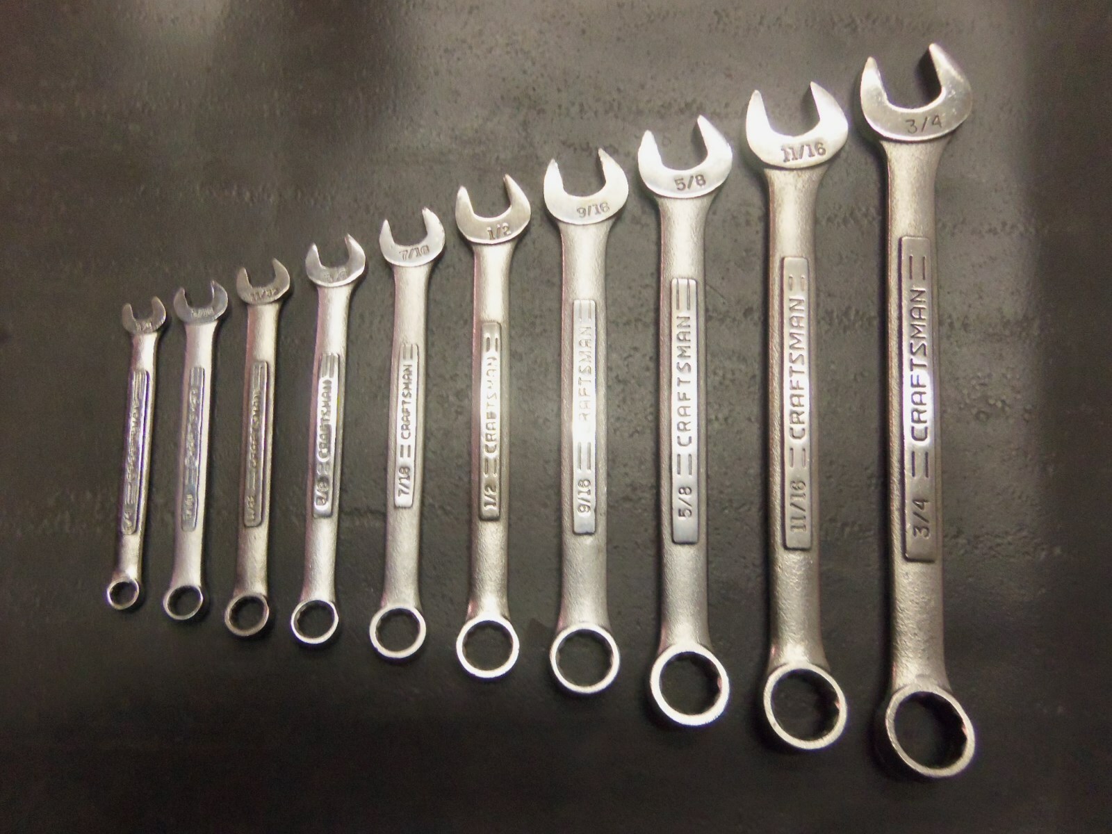 Vintage Craftsman (sae) Combination Wrench Set * Usa Made * Full Set
