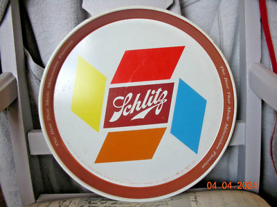 Schlitz Beer Tray 12 inch diameter dated 1955