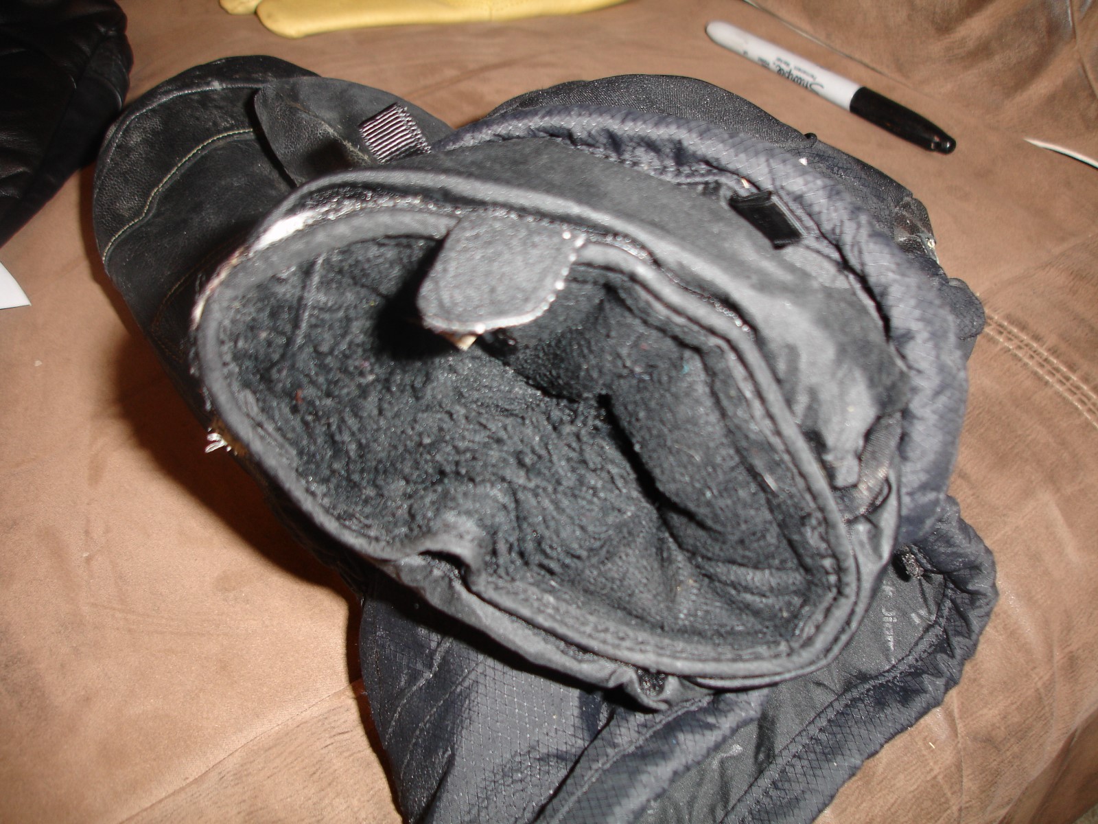 Black Diamond  Mittens Leather Snow boarding/Skiing w's M  81935 polartec