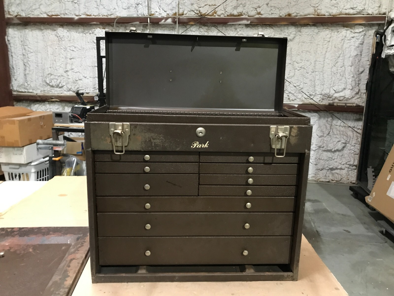 Vintage Park 10 Drawer Machinist Toolbox Very Nice Super