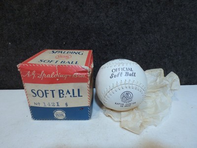 MINT IN ORIGINAL BOX VINTAGE 1940's Spalding #1421 Kapok Center 12'' Softball