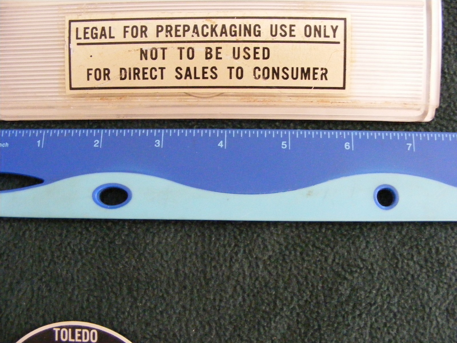 VINTAGE TOLEDO ADVERTISING TAGS OFF OF STORE SCALES