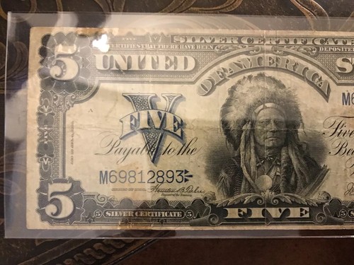 1899 $5 Silver Certificate Indian Chief