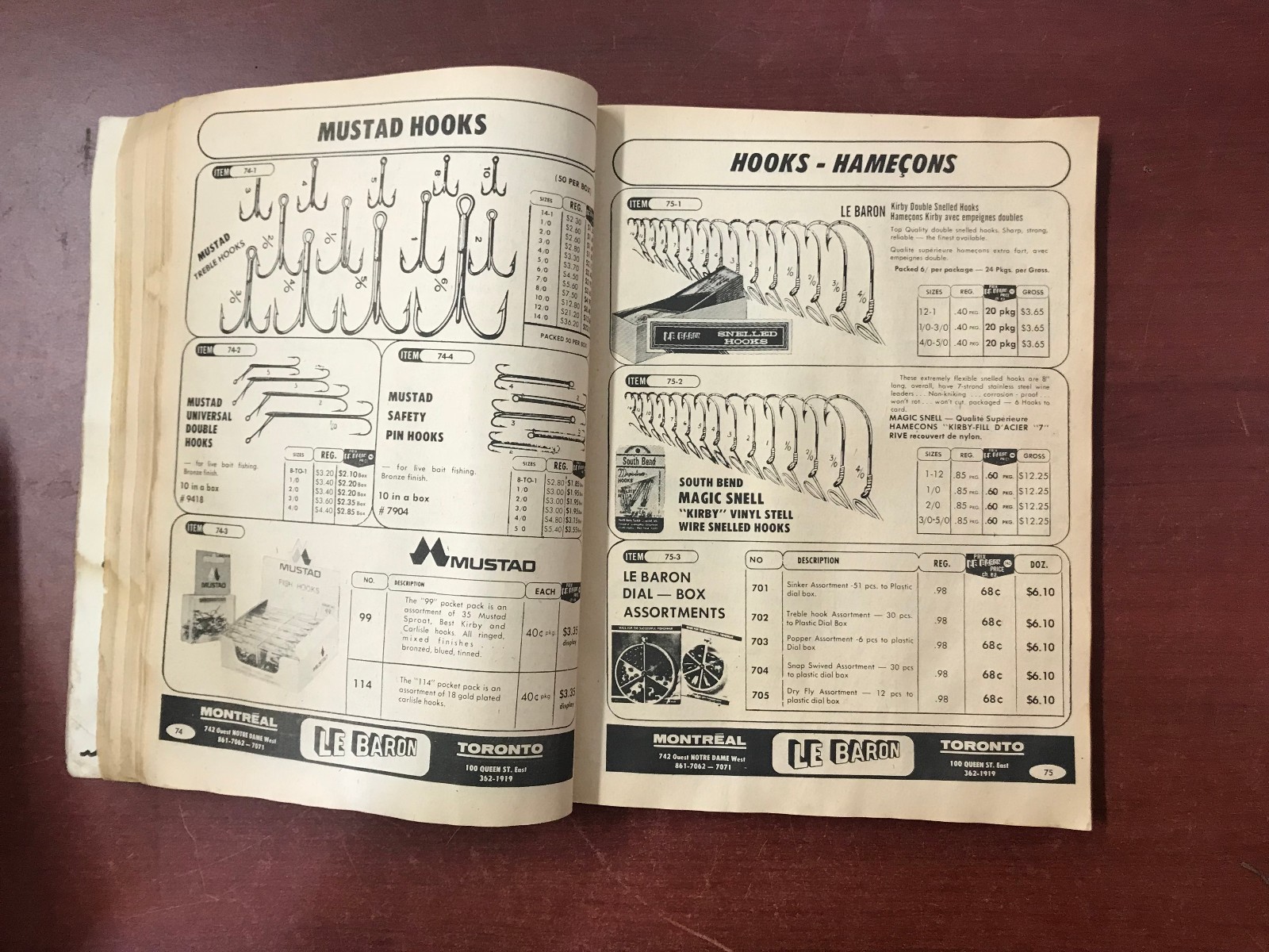 !!! LE BARON MONTREAL-TORONTO 742 1973 CATALOGUE !!!