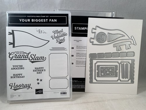 最後一点♡未使用　大人気のラテアートスタンプ＆ダイ　スタンピンアップ YOUR BIGGEST FAN Stamp Set SPORTS EVENT Dies Stampin Up