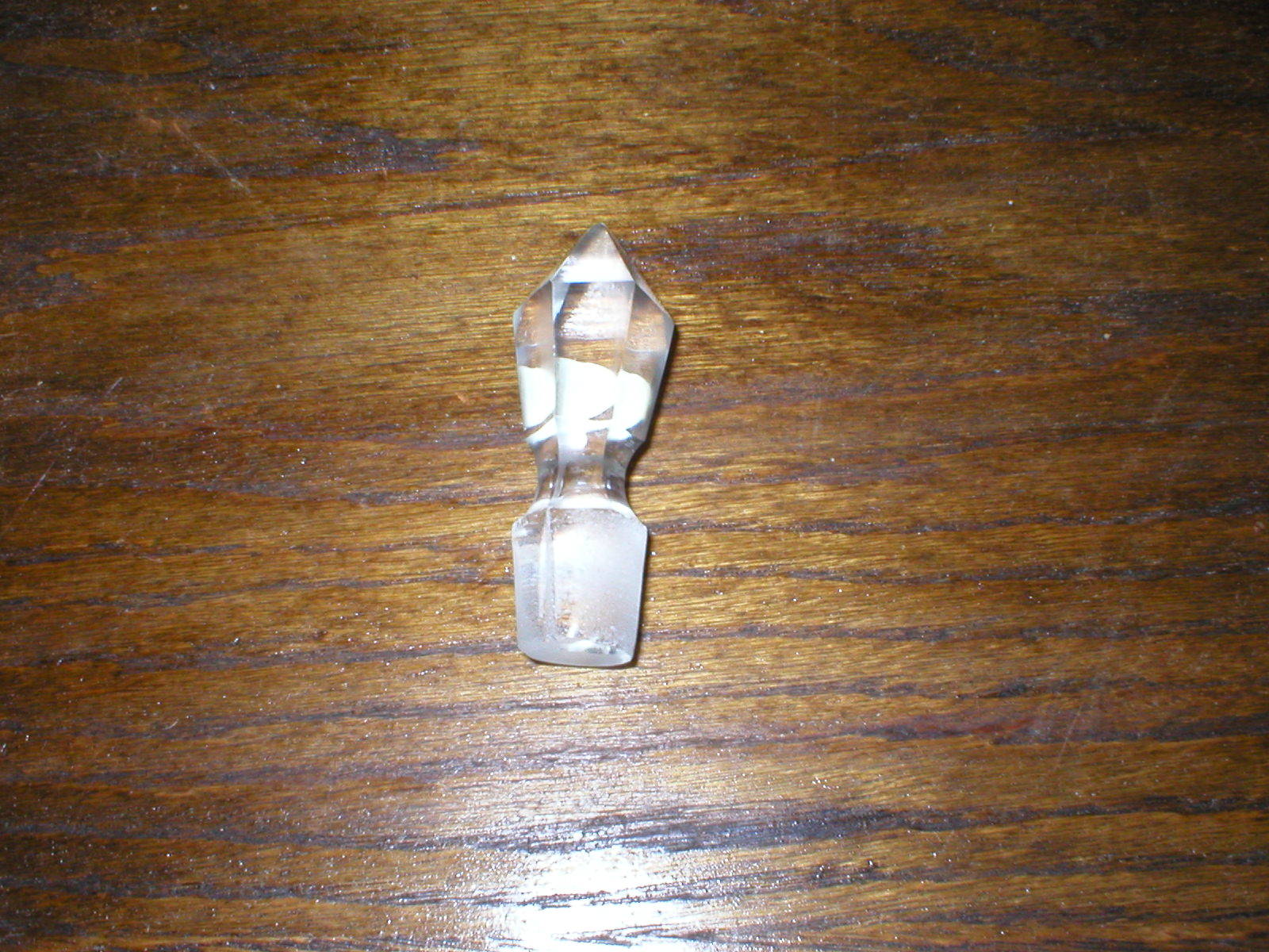 VTG Clear Crystal Cut Glass Bottle Cruet Stopper 3