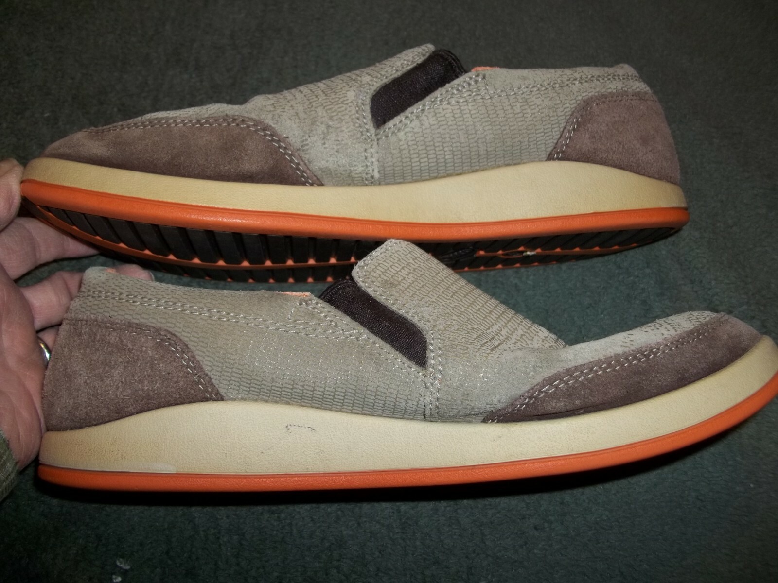 CHACO BRINDLE SHOE MENS 8M CANVAS /SUEDE EUC