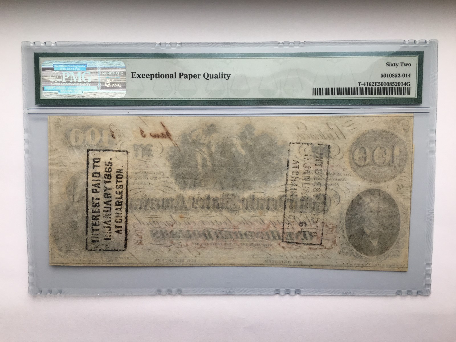 CSA 1863 $100 T-41 PF-52 CR-330 