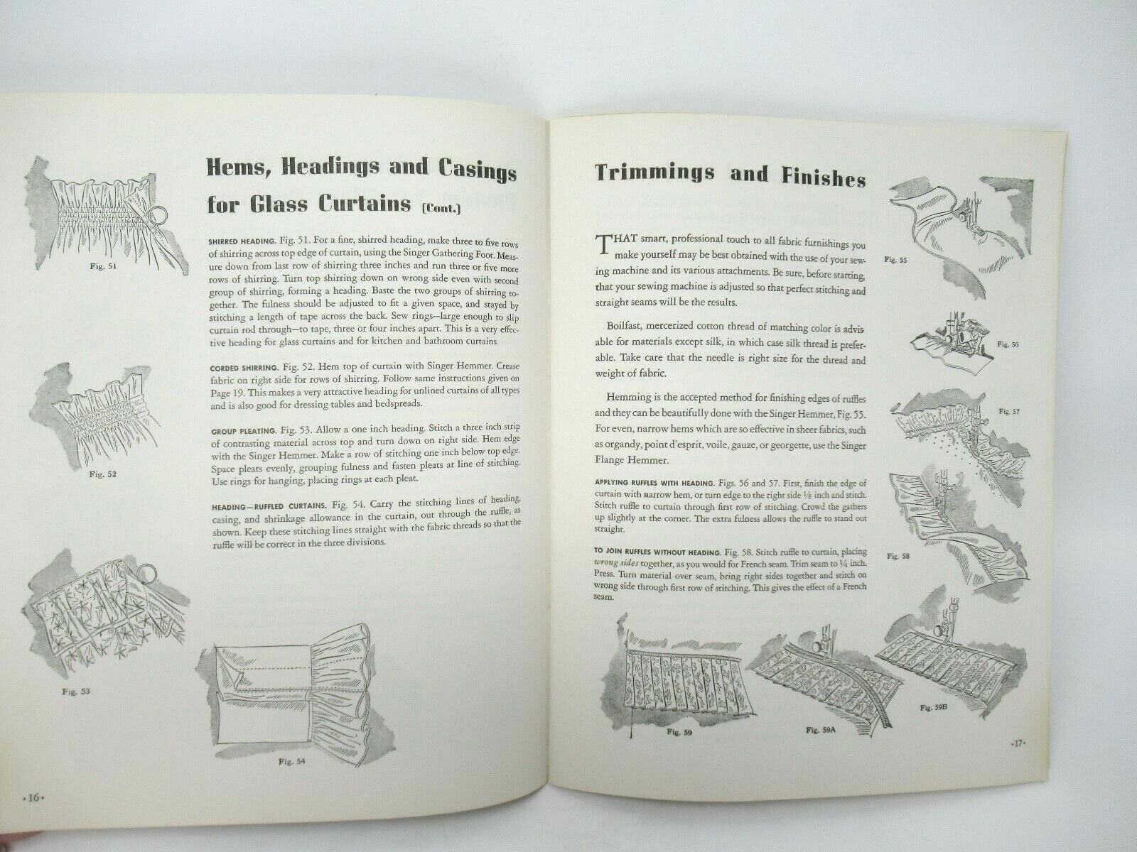 Vtg SINGER Sewing Home Decoration Guide 1947 2 Copies