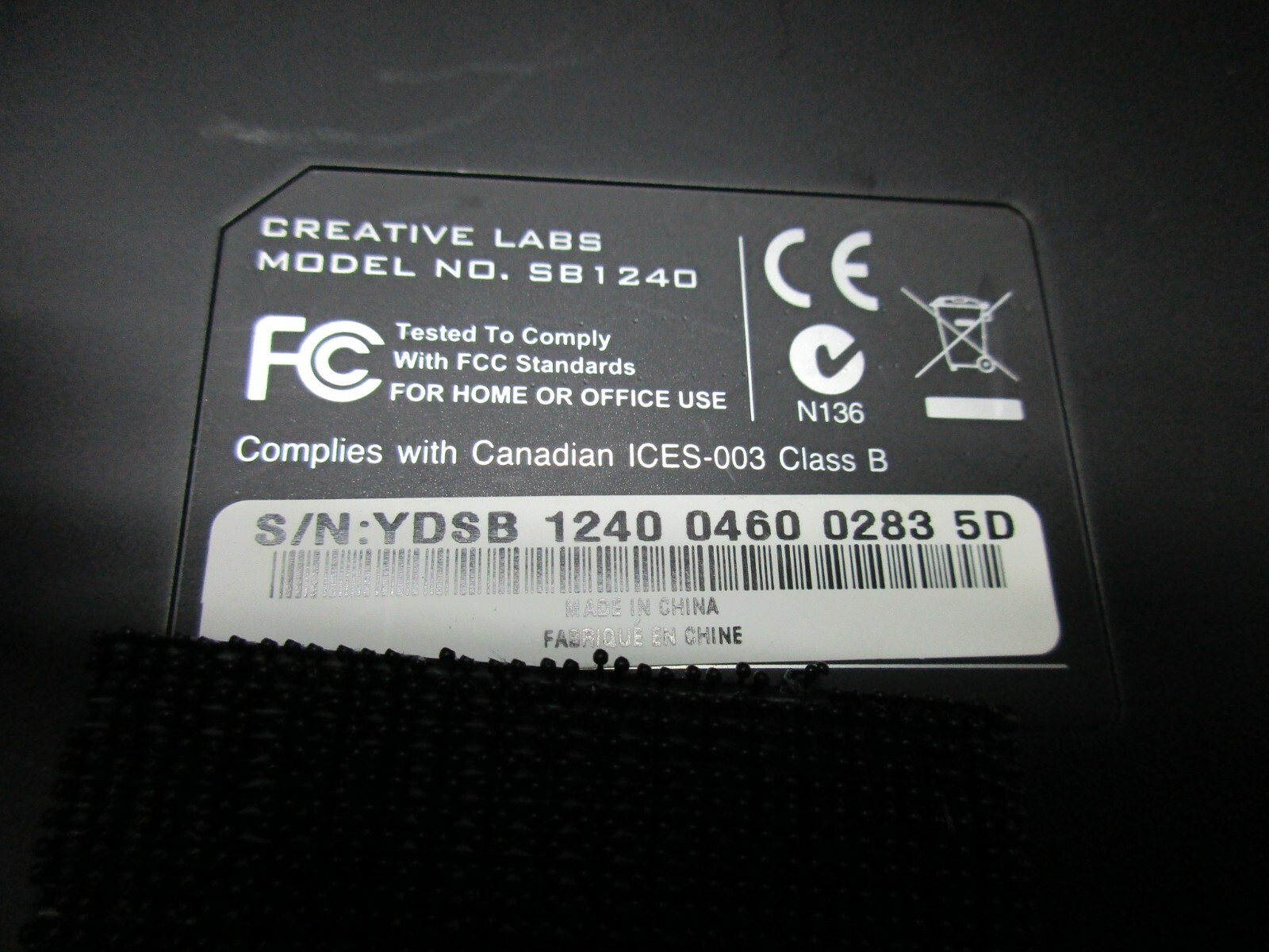 CREATIVE LABS SB1240 Sound Blaster SBX USB Audiophile Sound Card
