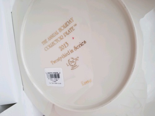 Lenox HOLIDAY ANNUAL CHRISTMAS PLATE 2013 Holiday Plate 23rd in series