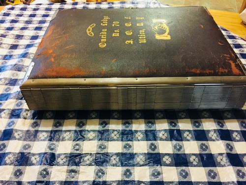 Vintage Independent Order Of Odd Fellows  Oneida Lodge #70 Photo Album Utica N.Y