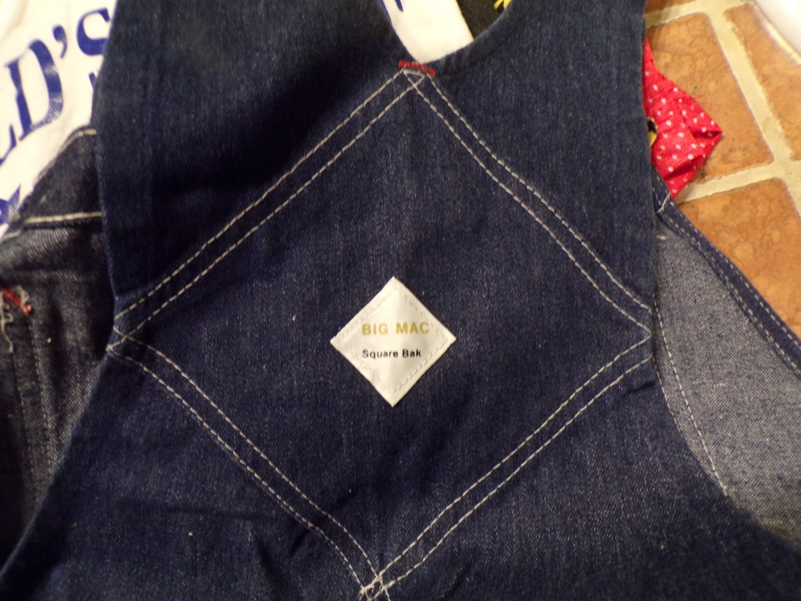 Vintage 60's NWOT's JC Penney BIG MAC BIB Denim Overall Square Back 36 Carpenter