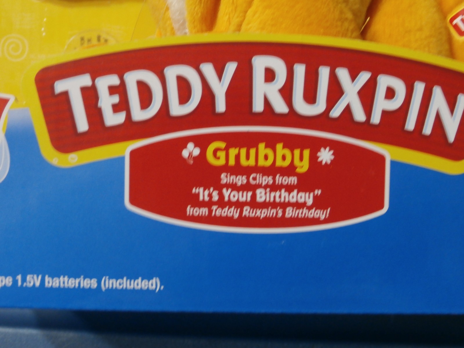 Teddy Ruxpin Hug n Sing GRUBBY Its your birthday Walmart Exclusive Bear new