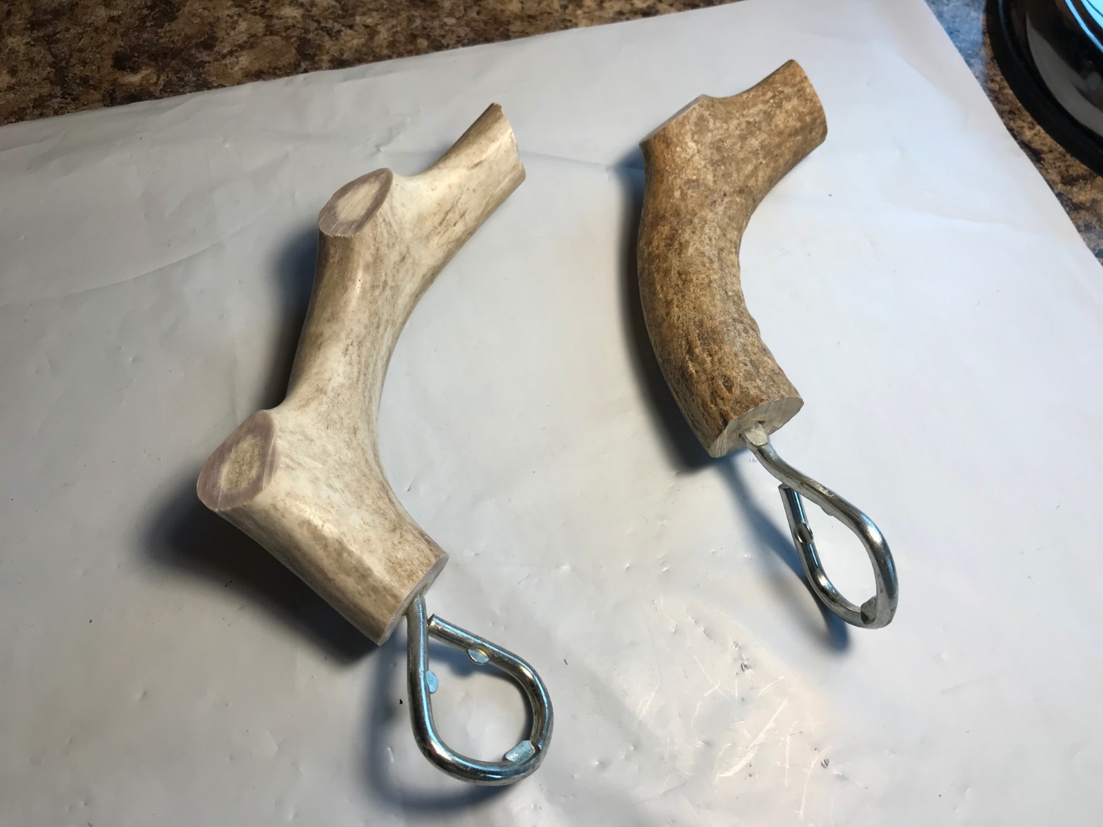 Lot of 2 Vintage Deer Antler Shed Bottle Openers