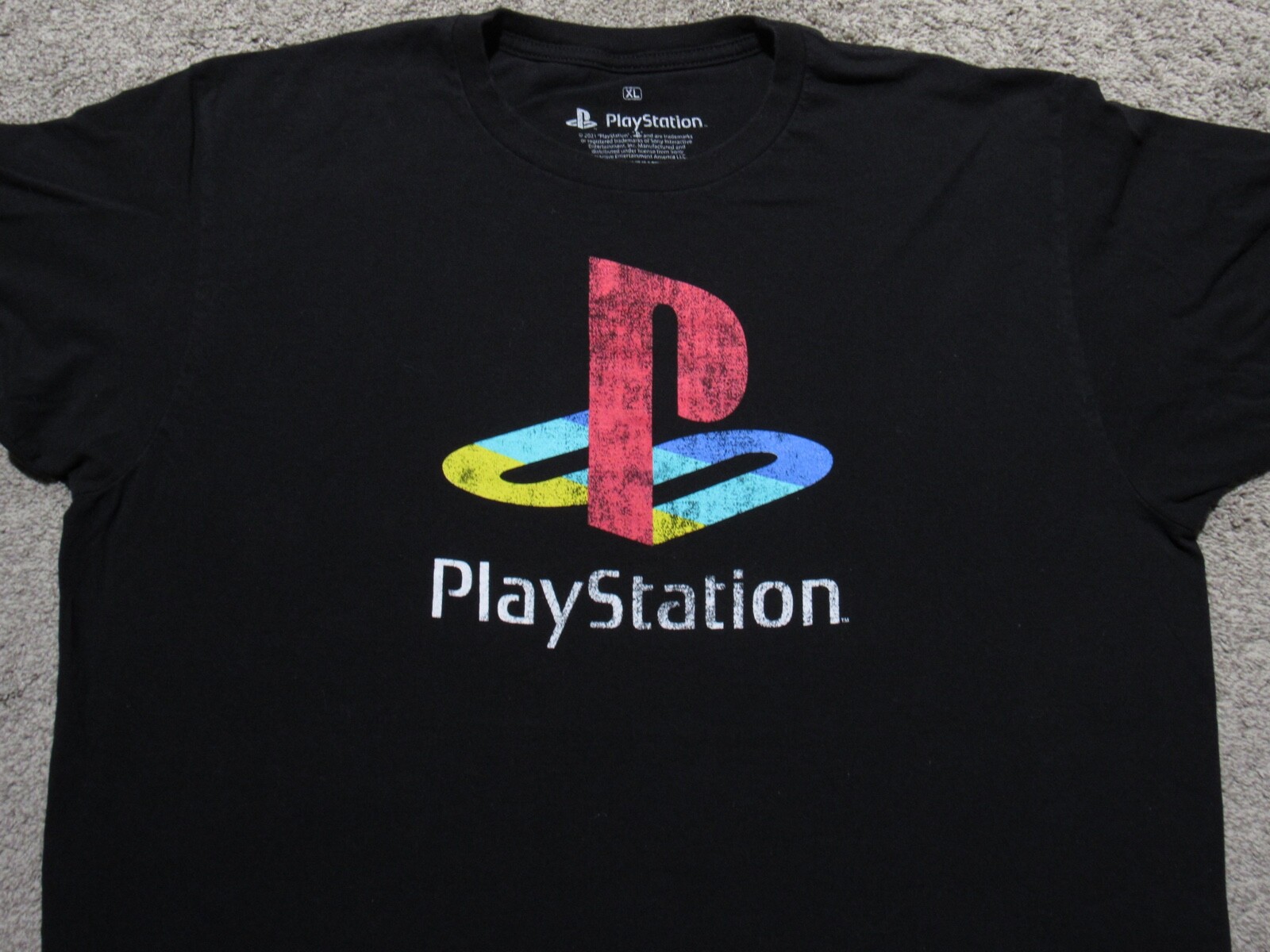 PLAYSTATION Original Classic Logo T-SHIRT Mens XL Retro Video Gaming Old  School | eBay