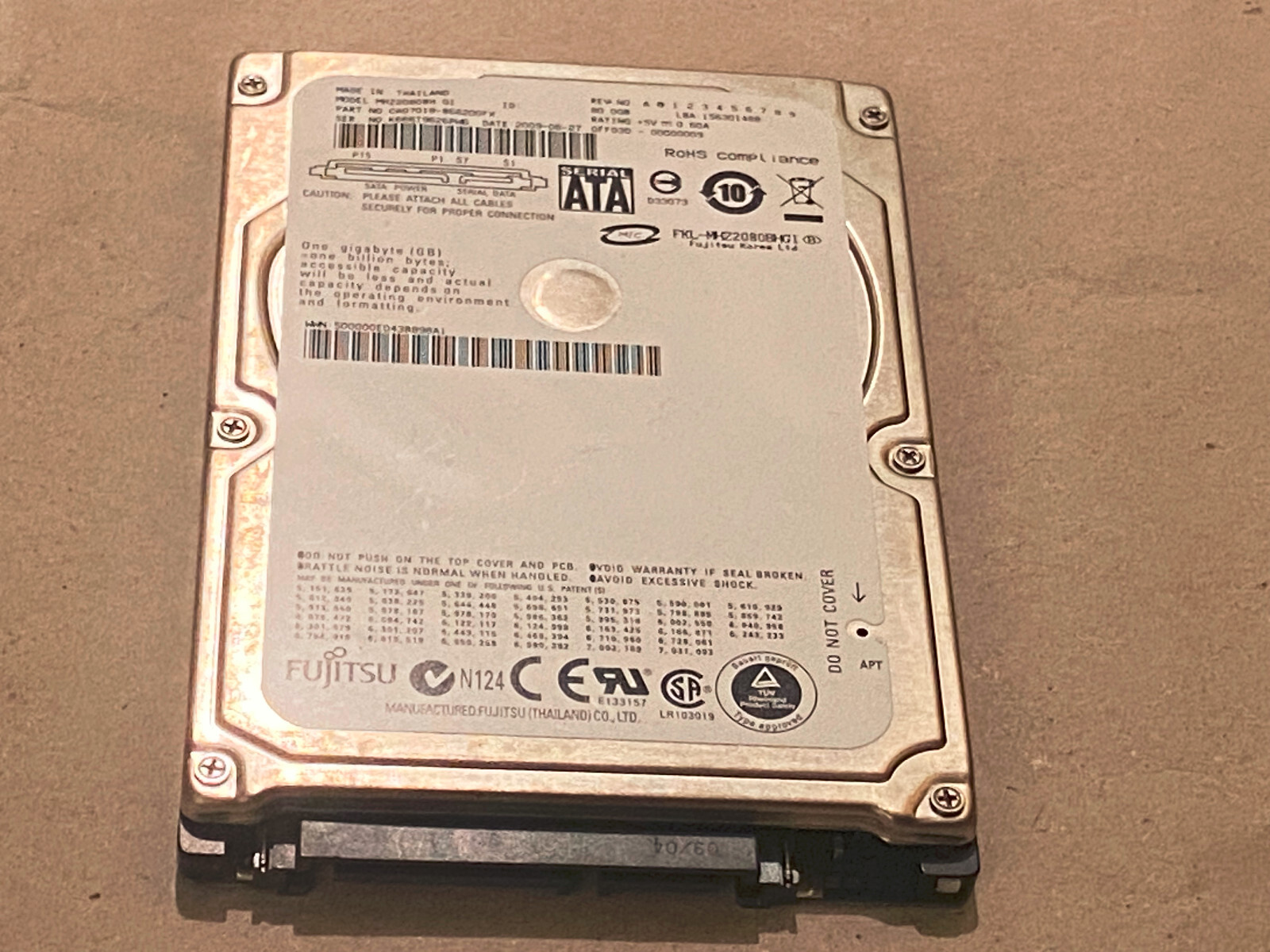 Xerox Hard Disk FUJITSU MHZ2080BH G1 CA07018-B66200FX FOR