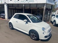 2013 Fiat 500S 1.2 £35 Tax 2-owners Low miles Bluetooth White with Grey alloys