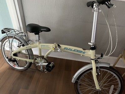 Raleigh Stowaway Folding Bike Lightweight 20" Wheel -  Cream - One Size RARE !