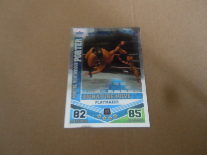 Carte Catch Slam Attax Mayen 2010 Bleu - Montel Vontavious Porter - Signature