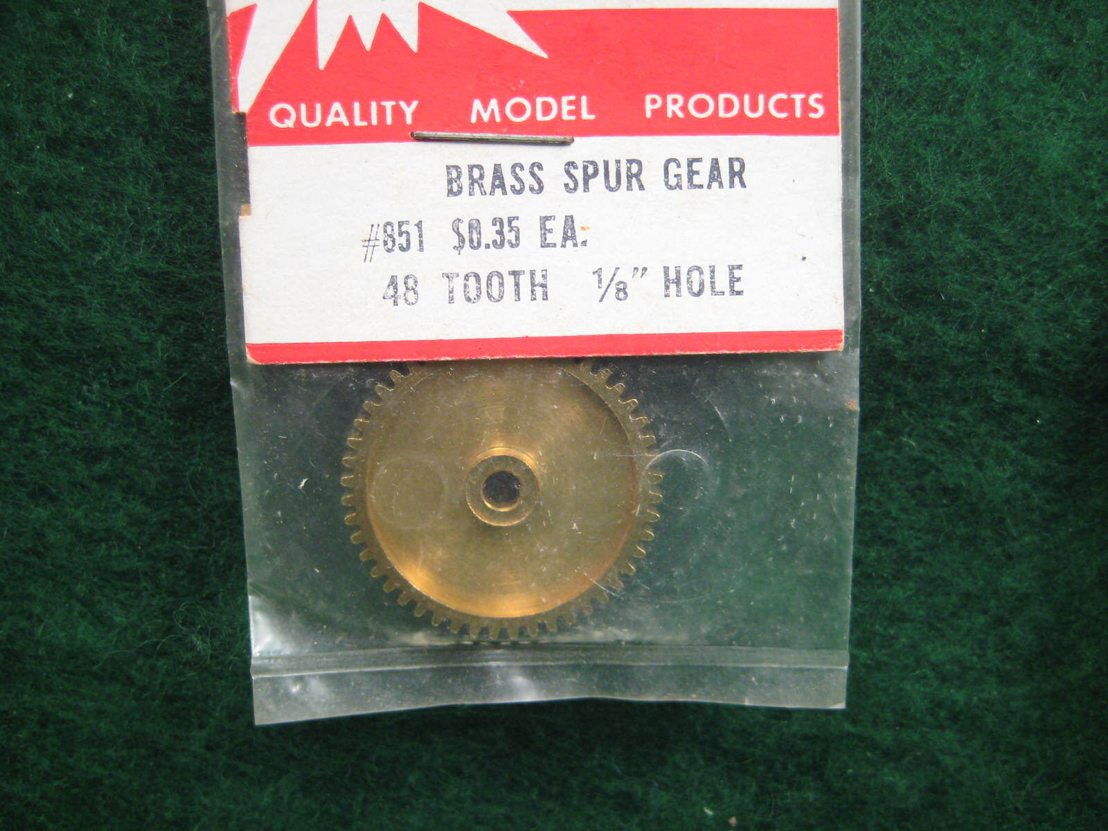 Dynamic Models Inc. #851  48 tooth  BRASS SPUR GEARS 1/8