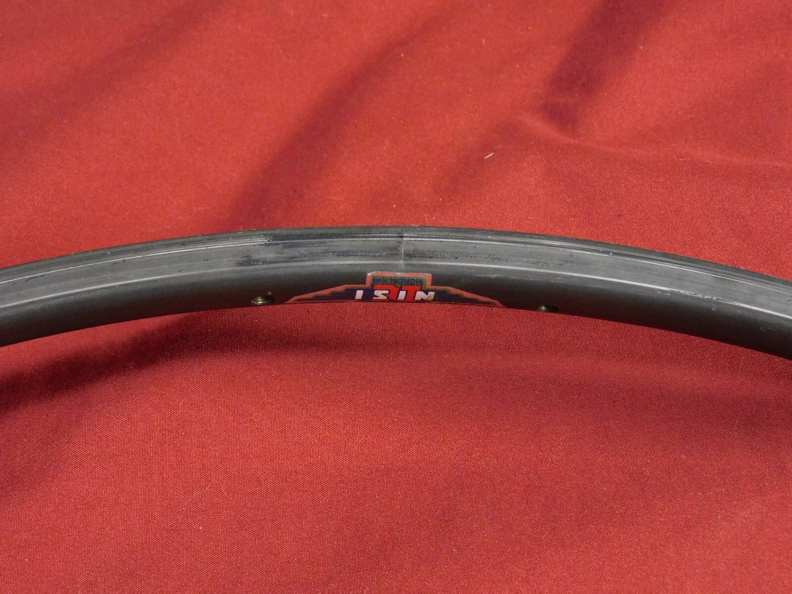 One VGC Vintage Nisi Countach Dark Gray Tubular Sew-up Rim 32 Hole @ 380 grams