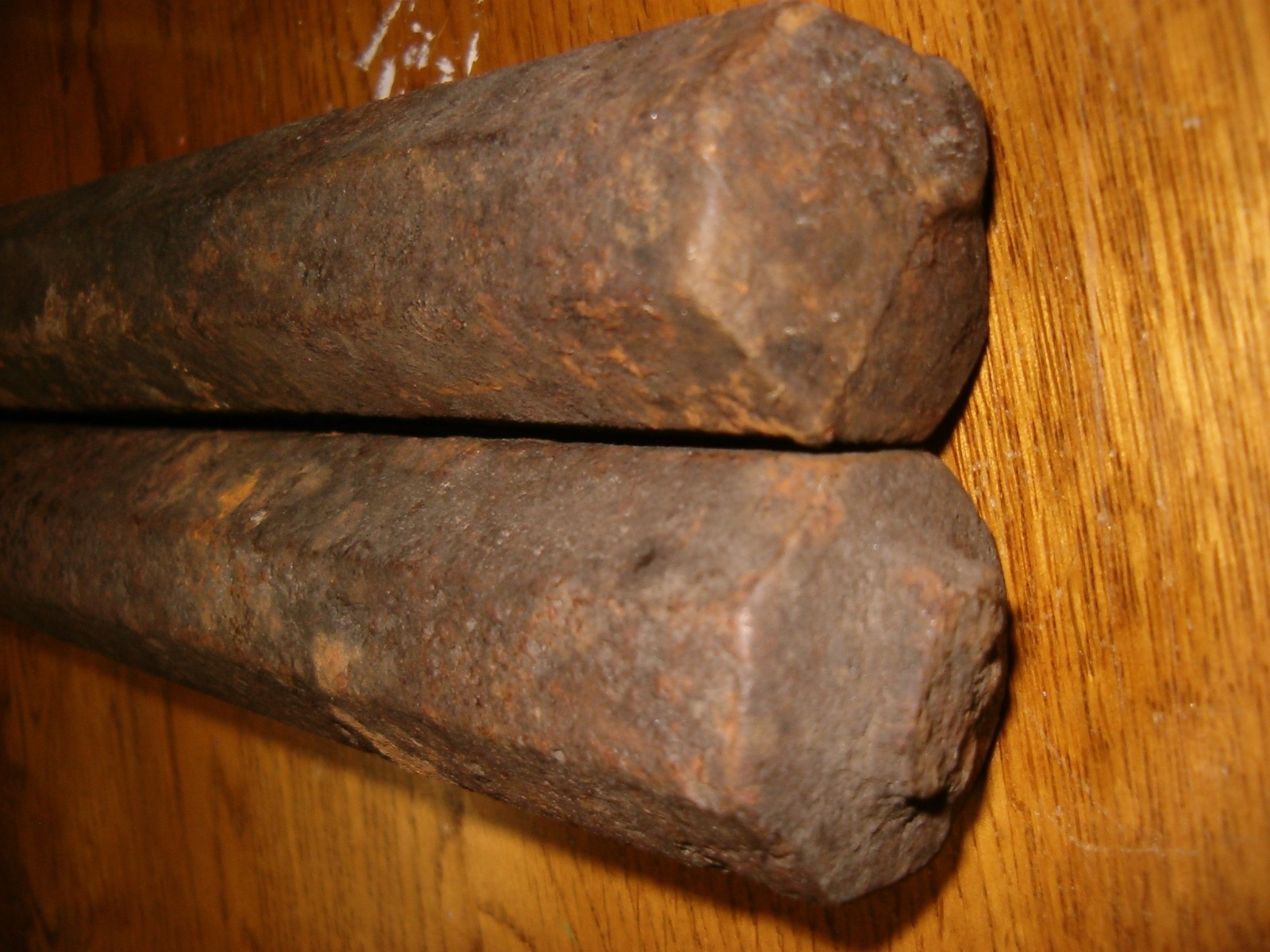 Lot of 2 ANTIQUE CAST IRON DOUBLE HUNG WINDOW SASH COUNTER WEIGHTS 6 LB POUNDS +