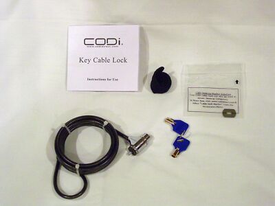 New CODi Laptop Notebook Key Cable Lock Security Anti Theft System 6.5 Feet  