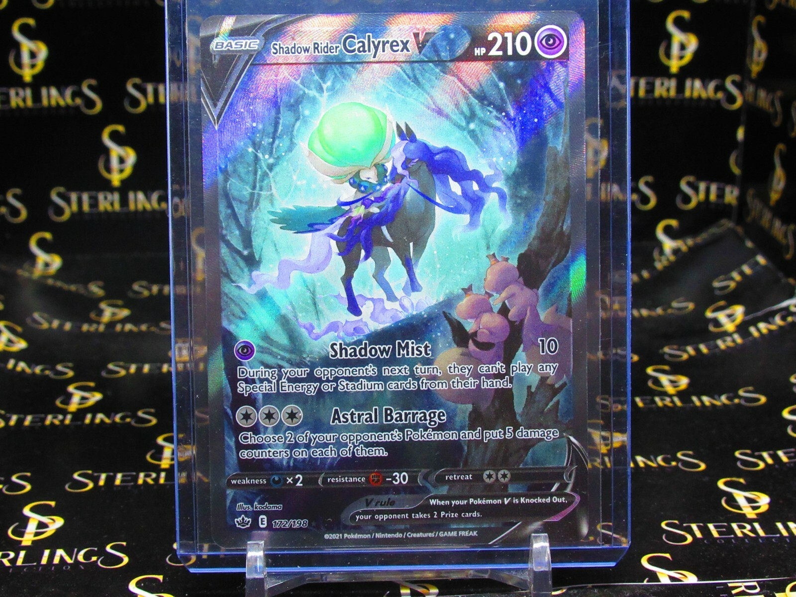 2021 POKEMON CHILLING REIGN CALYREX ALTERNATE ART SUPER RARE 2021 POKEMON CHILLING REIGN CALYREX ALTERNATE ART SUPER RARE