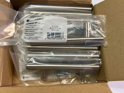 10PK Brainerd Bar 2-1/2'' Stainless Steel Bar Drawer Pull BAR064W-SS-CP
