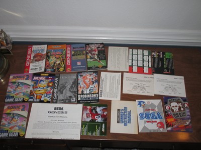 Large Lot Video Game Papers Manuals Inserts Nintendo Sega XBOX PS Intellivision