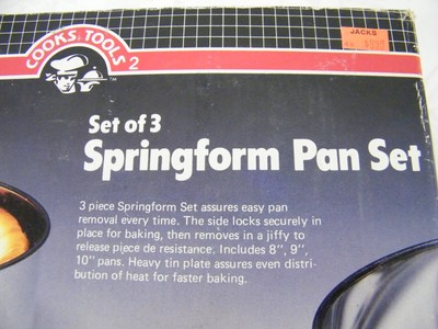 Vintage Cooks Tools 2 Springform Pan Set of 3