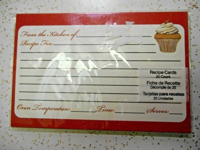 Studio 18 Recipe Cards CUPCAKES MUFFIN Design 20 Count Sealed
