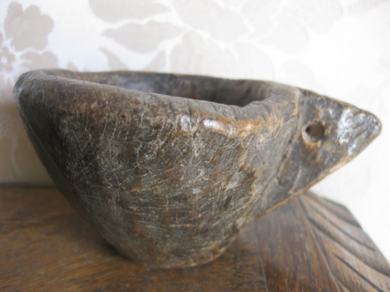 Ancien Bol En Bois Nagaland Inde