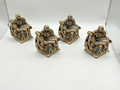 SET OF 4 New Point Products IA02 Pieta Casket Corners Funeral Ampglo Duro Gold