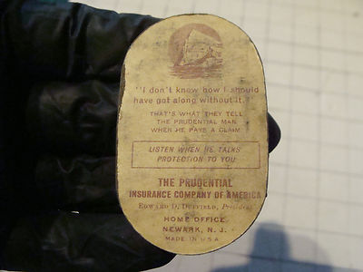 Vintage Sewing item: A Prudential Girl with baby - art, side pin cushion