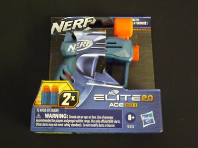 Nerf Elite 2.0 Ace SD-1 Blaster and 2 Official Nerf Elite Darts - New