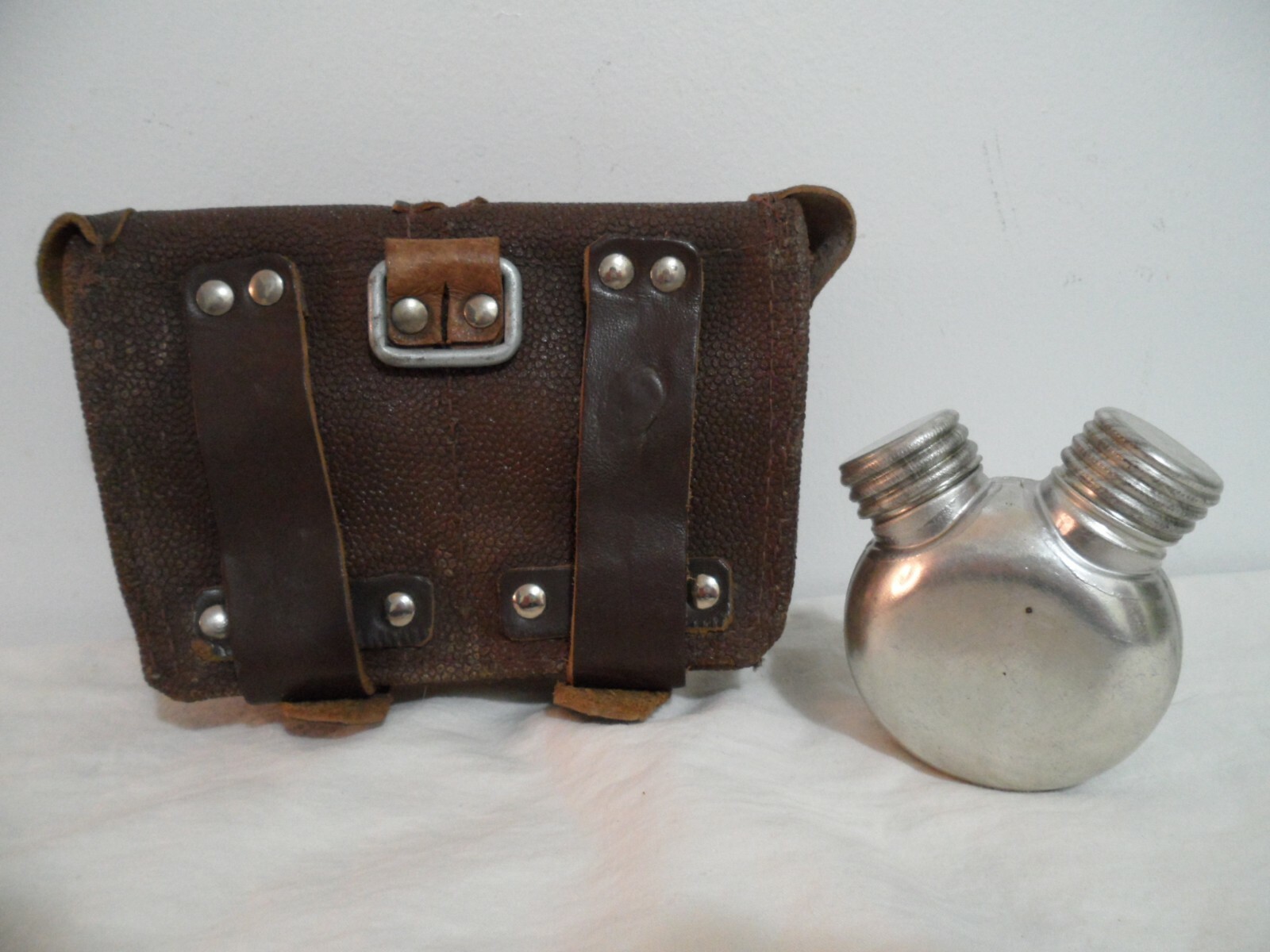 Vintage SOVIET AK ammo pouch Tin Flask