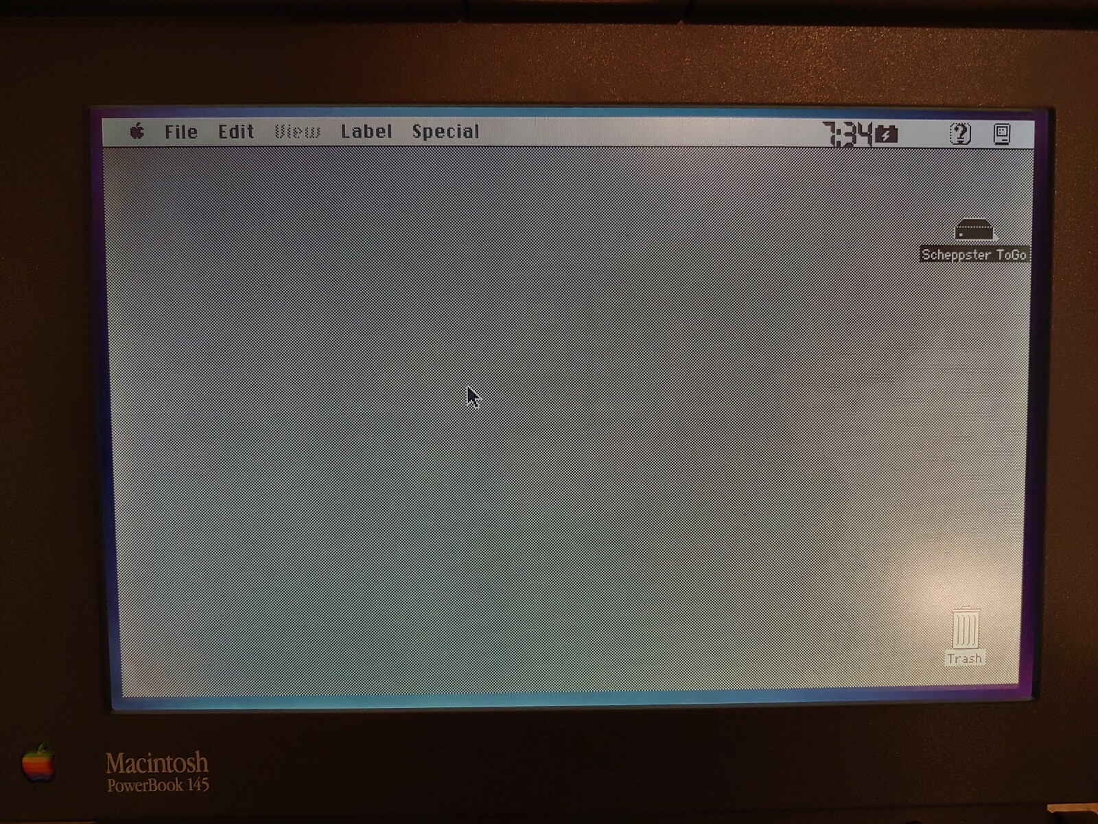 Vintage Apple Macintosh Powerbook 140 Laptop Computer with Power Adapter