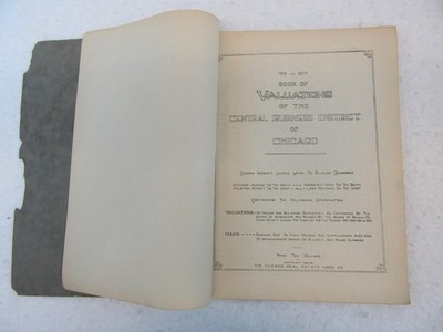Lot of 2 BOOK OF VALUATIONS OF THE CENTRAL BUSINESS DISTRICT OF CHICAGO 1919-22